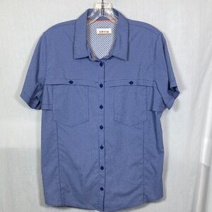 Orvis River Guide 2.0 Short-Sleeved Shirt in Ocean Blue Gingham/check Pattern L